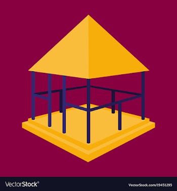 Garden pavilions and garden furniture icon vector image