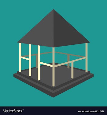 Garden pavilions and garden furniture icon vector image