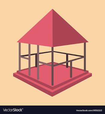 Garden pavilions and garden furniture icon vector image