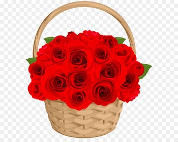 Garden roses Clip art - Rose Basket Transparent PNG Clip Art 