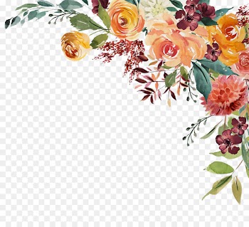Garden roses Floral design Watercolor painting Clip art - autumn 