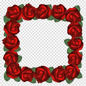 Garden roses Flower Frames, flower frame transparent background PNG clipart