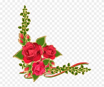 Garden Roses Flower Picture Frames Floral Design - Studio Background Psd Free Download