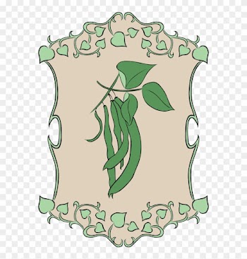 Garden Sign String Beans - Ivy Border Clip Art