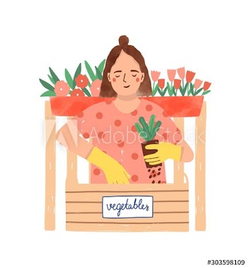 Gardening, horticulture flat vector illustration