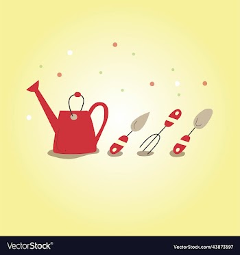 gardening icon set flat cartoons style