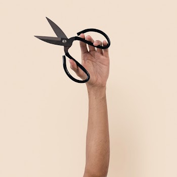 Gardening tool scissor held by a woman's hand | Free stock photo | High Resolution image