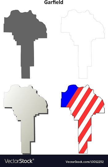 Garfield Map Icon Set vector image