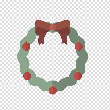 Garland Christmas decoration Wreath, Bow Wreath transparent background PNG clipart
