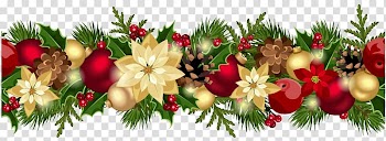 Garland , Christmas Decorative Garland , multicolored floral garland illustration transparent background PNG clipart