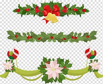Garland Christmas Euclidean , Christmas bow decoration transparent background PNG clipart