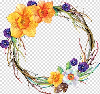 Garland Flower Floral design Wreath, Flower garland transparent background PNG clipart