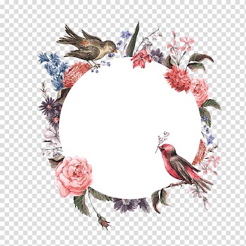 Garland Flower, Garland border, white flowers frame transparent background PNG clipart