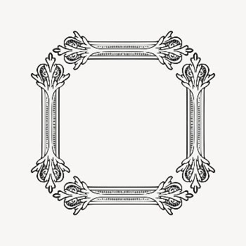 Garland frame clipart, drawing illustration | Free Vector Illustration - rawpixel