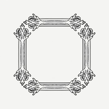 Garland frame collage element, vintage | Free PSD Illustration - rawpixel
