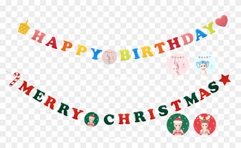 Garland Merry Christmas And Happy Birthday - Happy Birthday And Merry Christmas