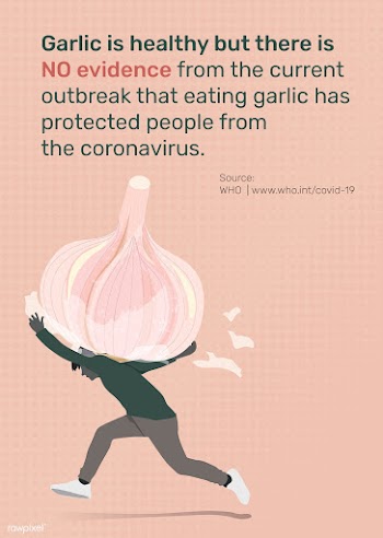 Garlic does not protect people from the coronavirus awareness message .. | Free  illustration - 2318217