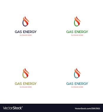 Gas and energy logo design vector image