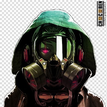 Gas mask Anime Drawing, background hacker transparent background PNG clipart