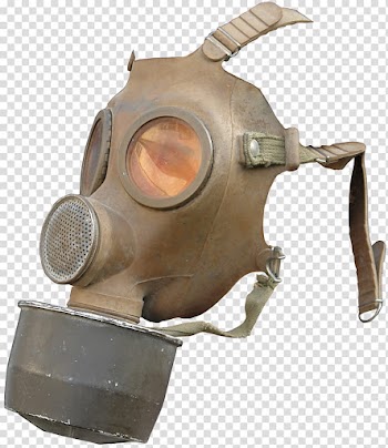Gas mask, brown smoking mask transparent background PNG clipart