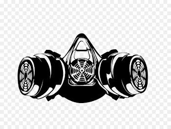 Gas mask Respirator Silhouette Drawing - gas mask 