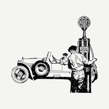 Gas station  clipart, black | Free PSD - rawpixel