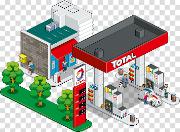 Gas Station PNG Image Background