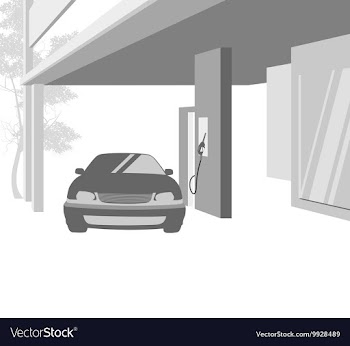 Gas station vector image