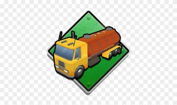 Gas Tanker - Cartoon Pizza Food Truck