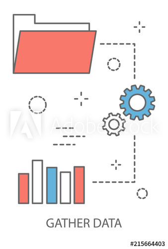 Gathering data concept
