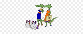 Gator Ladies Walking Their Bulldogs - Gator Girls W/ Dawgs Large Mug