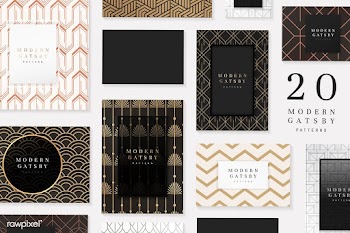 Gatsby pattern set | Free stock vector - 599189