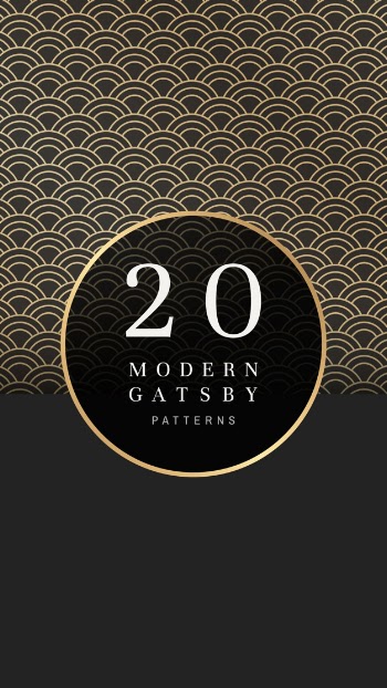 Gatsby patterned banner Free Vector