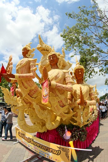 Gautama Buddha Float Parade at Street