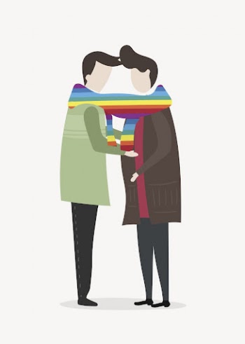 Gay couple clipart, aesthetic LGBTQ | Free Photo Illustration - rawpixel