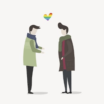 Gay couple clipart, aesthetic LGBTQ | Free Photo Illustration - rawpixel