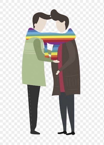 Gay couple png clipart, aesthetic | Free PNG - rawpixel