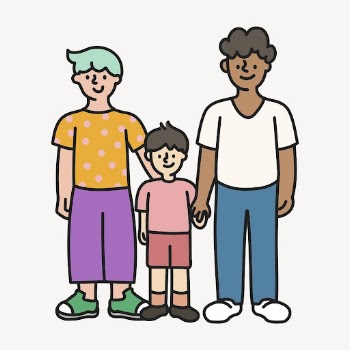 Gay parents clipart, LGBTQ family | Free PSD - rawpixel