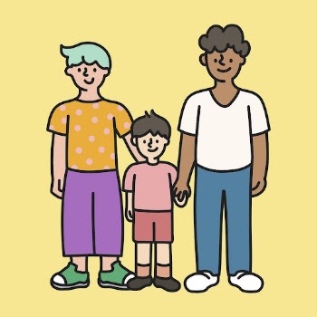 Gay parents collage element, LGBTQ | Free Vector - rawpixel