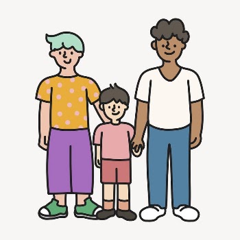 Gay parents collage element, LGBTQ | Free Vector - rawpixel