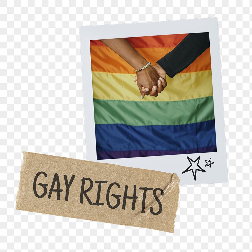 Gay rights png instant photo, | Free PNG - rawpixel