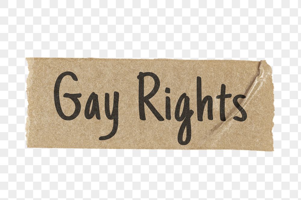 Gay rights png typography washi | Free PNG - rawpixel