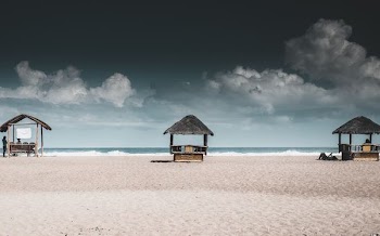 gazebos at beach resort
