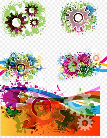 Gear Color - Colorful gear background vector 