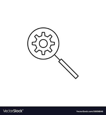 Gear icon outline vector image