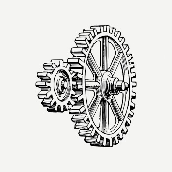 Gear, mechanism drawing, vintage illustration | Free PSD - rawpixel
