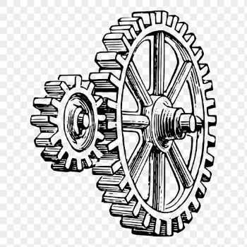Gear, mechanism png sticker vintage | Free PNG - rawpixel