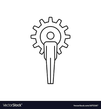 Gear people icon vector image