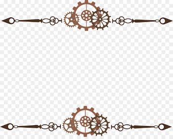 Gear Steampunk Mechanical Engineering - Vintage vector border material machinery 