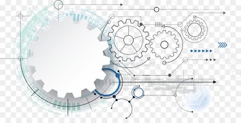 Gear Technology Illustration - Tech background elements 